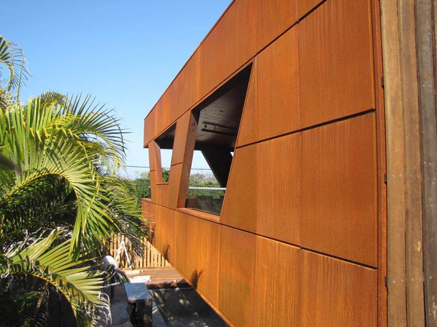 COR-TEN steel outdoor architectural feature