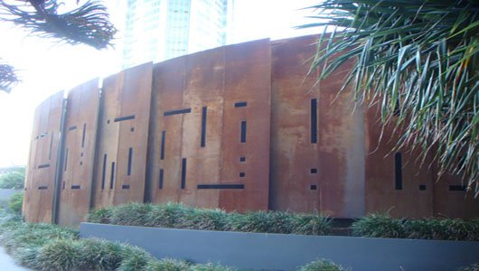 COR-TEN steel landscape structure